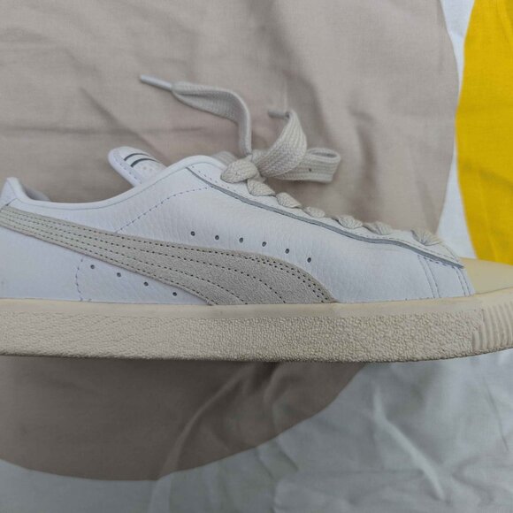 Puma Clyde sneakers white/ivory size 10.5 - Picture 2 of 6
